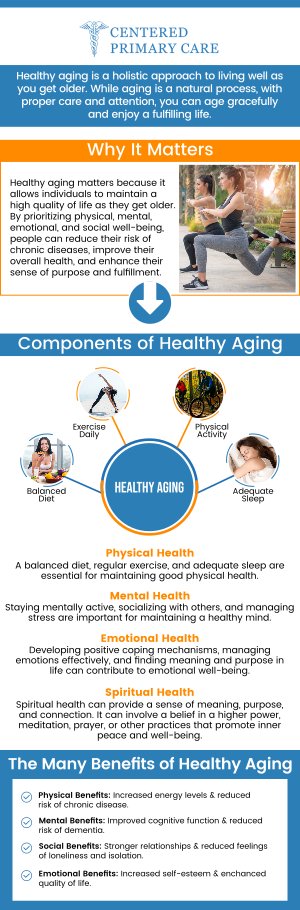 Healthy aging is essential for maintaining physical, mental, and emotional well-being as we grow older. Dr. Roberto Amado, MD, MHA, at Centered Primary Care, offers personalized care strategies to help manage age-related changes and improve quality of life. By focusing on preventive health, nutrition, exercise, and mental wellness, Dr. Amado helps individuals maintain independence and vitality throughout their aging process. For more information, contact us today or schedule an appointment online. We are conveniently located at 966 Park Street, Suite B6, Stoughton, MA 02072. Healthy aging is essential for maintaining physical, mental, and emotional well-being as we grow older. Dr. Roberto Amado, MD, MHA, at Centered Primary Care, offers personalized care strategies to help manage age-related changes and improve quality of life. By focusing on preventive health, nutrition, exercise, and mental wellness, Dr. Amado helps individuals maintain independence and vitality throughout their aging process. For more information, contact us today or schedule an appointment online. We are conveniently located at 966 Park Street, Suite B6, Stoughton, MA 02072.