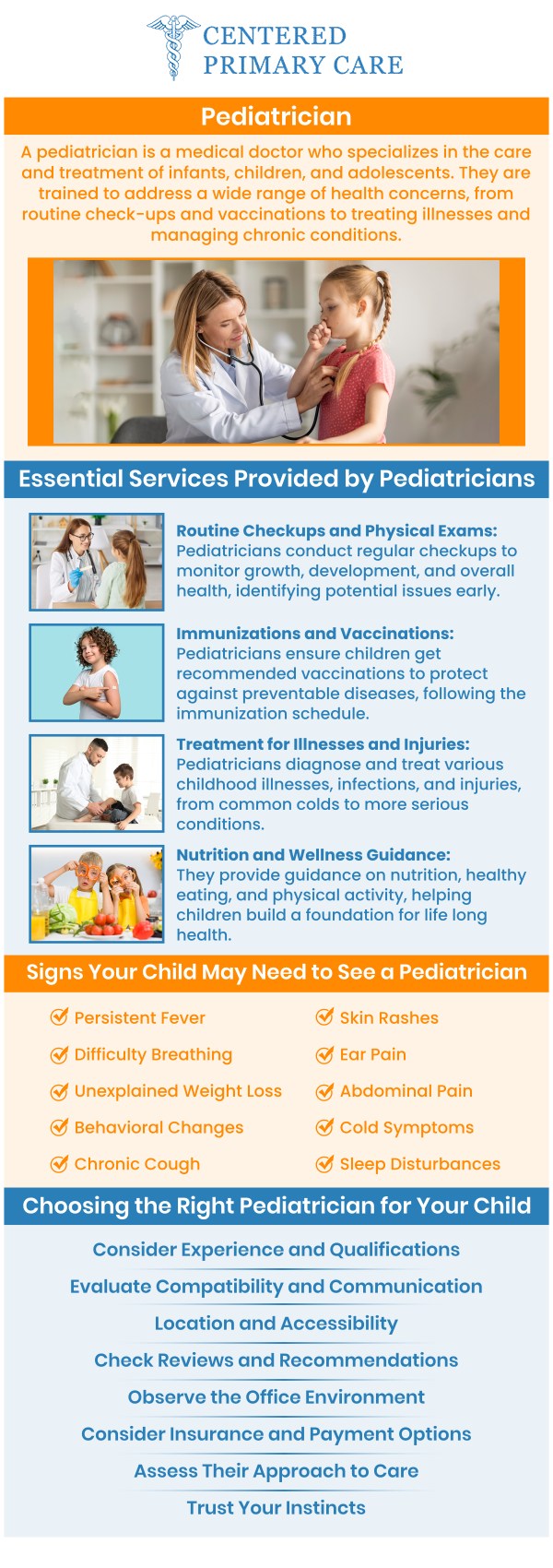 A pediatrics doctor provides healthcare services focused on supporting children’s health, growth, and development from infancy through adolescence. At Centered Primary Care, Board-Certified Dr. Roberto Amado, MD, MHA, offers personalized pediatric and primary care services to help children maintain healthy development through preventive visits, wellness evaluations, health screenings, and guidance for age-specific healthcare needs. Our approach focuses on understanding each child’s unique concerns while helping parents make informed decisions about their child’s well-being. For more information, contact us today or schedule an appointment online. We are conveniently located at 966 Park Street, Suite B6, Stoughton, MA 02072.